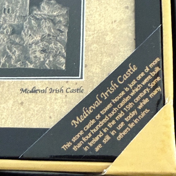 Celtic Shadow Box Collection Bronze Medieval Irish Castle Vintage New in Box - Picture 2 of 5